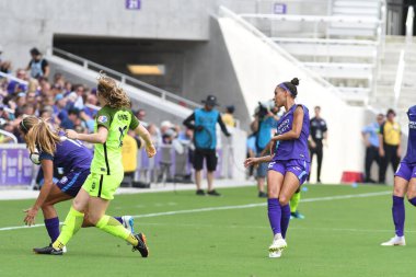 Orlando Pride 21 Temmuz 2018 'de Orlando Florida' daki Exploria Stadyumu 'nda Seattle Reign FC' ye ev sahipliği yapmaktadır. Fotoğraf: Marty Jean-Louis