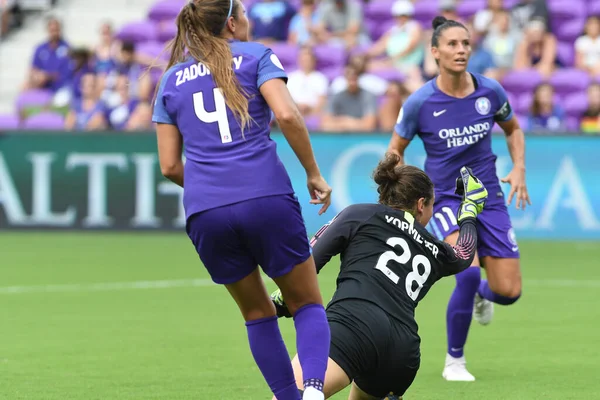 Orlando Pride Hosts Seattle Reign Exploria Stadium Orlando Florida July — Stock Photo, Image