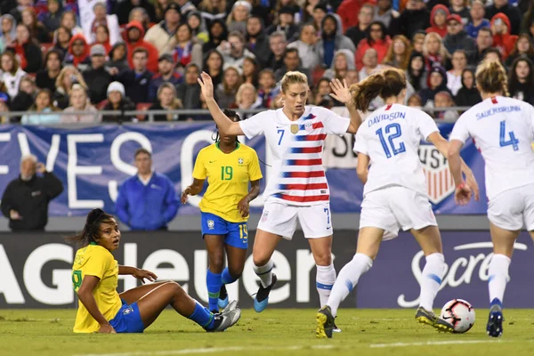 Фінал Кубка Shebelieves Usa Brazil Raymond James Stadium Tampa Florida — стокове фото