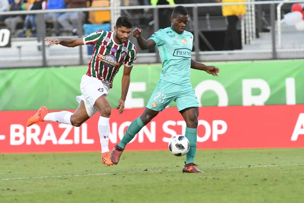 Fluminense Gegen Barcelona Während Des Florida Cup Spectrum Stadium Januar — Stockfoto