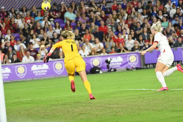 Usa England Match 2020 Shebelieves Cup Exploria Stadium Orlando Florida — Stock Photo, Image