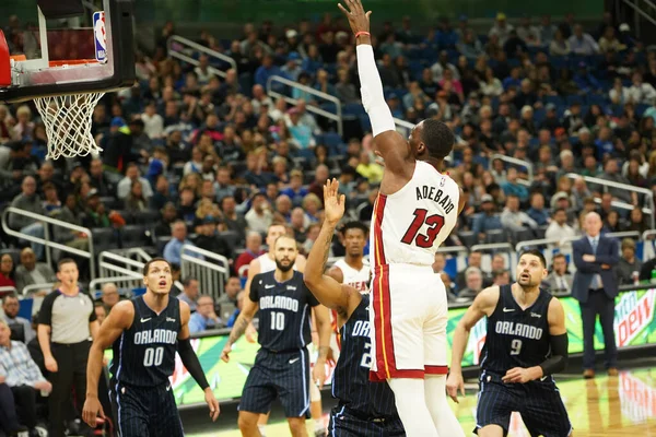 Orlando Magic Gastheer Van Miami Heat Het Amway Center Orlando — Stockfoto