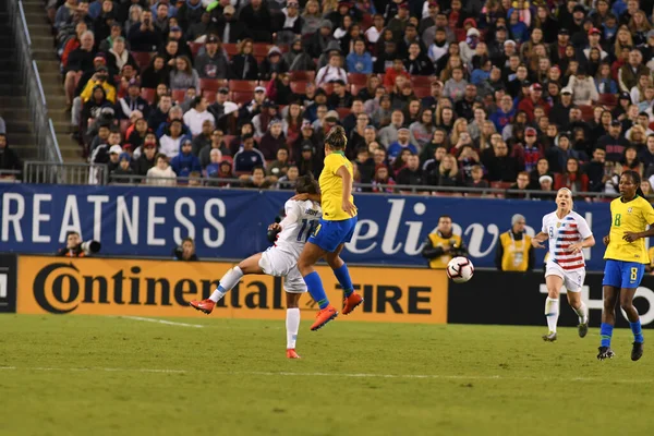 Фінал Кубка Shebelieves Usa Brazil Raymond James Stadium Tampa Florida — стокове фото