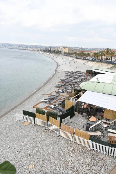 Vacker Antenn Utsikt Över Kusten Med Stad Stranden — Stockfoto