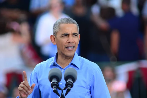 President Barack Obama Speaks Campaign Rally Osceola Heritage Park Stadium — Stock Photo, Image