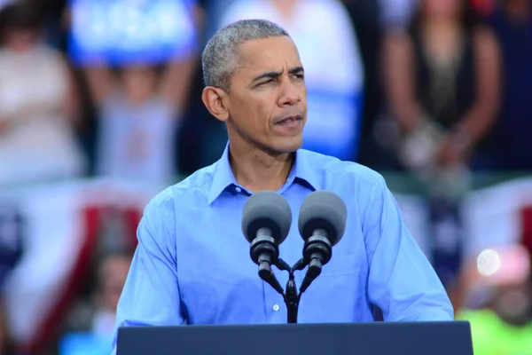 Presidente Barack Obama Habla Mitin Campaña Estadio Heritage Park Osceola — Foto de Stock