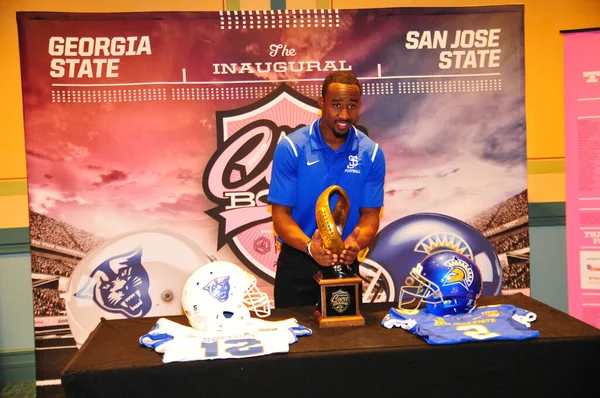 Georgia State Football Zespół Przygotowuje Się Cure Bowl Jak Twarz — Zdjęcie stockowe