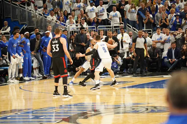 Orlando Magic Hosts Toronto Rapters Během Prvního Kola Play Nba — Stock fotografie