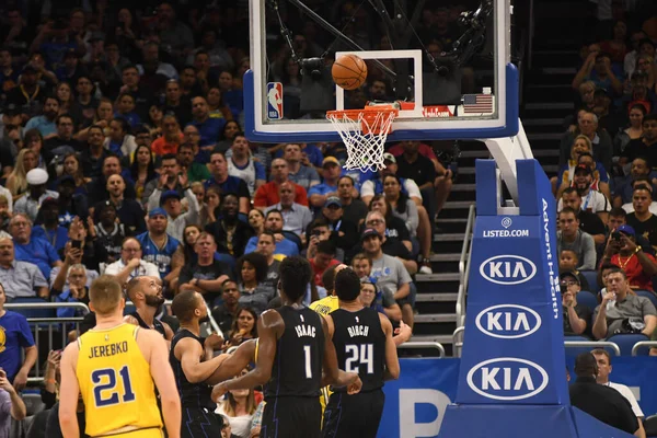 Orlando Magic Värd För Golden State Warriors Amway Center Orlando — Stockfoto