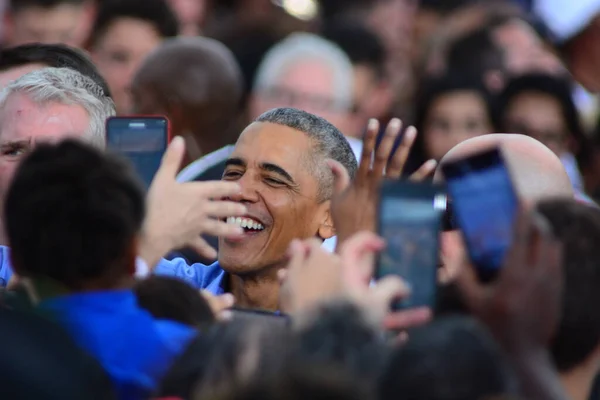 Præsident Barack Obama Taler Ved Kampagne Rally Osceola Heritage Park - Stock-foto
