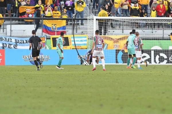 Fluminense Barcelona Durante Copa Florida Spectrum Stadium Enero 2018 Orlando — Foto de Stock