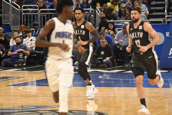 Orlando Magic Hostí Brooklyn Nets Amway Center Orlandu Floridě Února — Stock fotografie