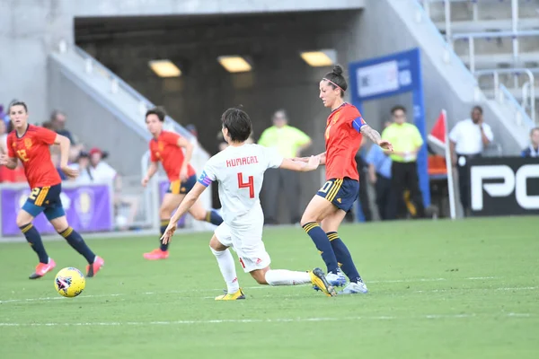 Испания Япония Матч Время Кубка Shebelieves 2020 Exploria Stadium Орландо — стоковое фото