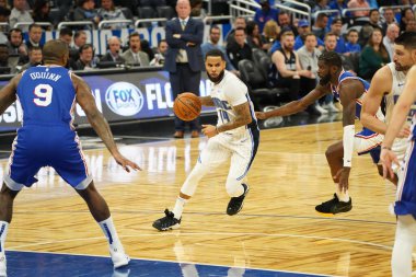 Orlando Magic, Philadelphia 76ers 'ı 13 Kasım 2019 Çarşamba günü Amway Center' da ağırlamaktadır. Fotoğraf: Marty Jean-Louis