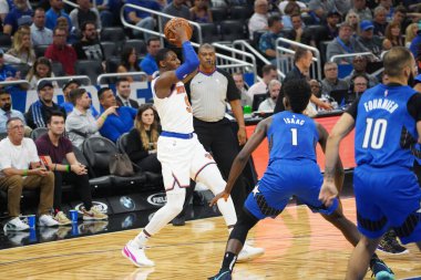 Orlando Magic 30 Ekim 2019 Çarşamba günü Orlando Forida 'daki Amway Center' da New York Knicks 'e ev sahipliği yaptı..