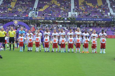 Orlando City, 31 Mart 2018 'de Orlando Florida' daki Exploria Stadyumu 'nda New York Red Bulls' a ev sahipliği yaptı.. 