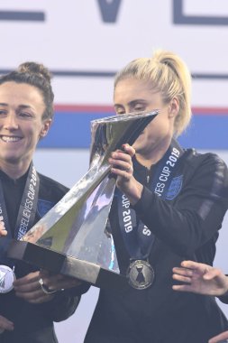 SheBelieves Kupası, 5 Mart 2019 tarihinde Tampa Florida Raymond James Stadyumu 'nda İngiltere' yi şampiyon ilan etmiştir. Fotoğraf: Marty Jean-Louis