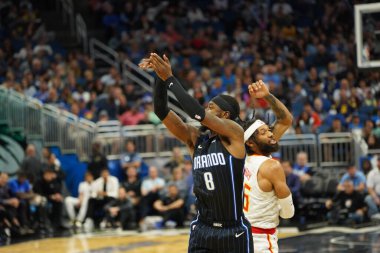 Orlando Magic 30 Aralık 2019 tarihinde Orlando, Florida 'daki Amway Center' da Atlanta Hawks 'a ev sahipliği yaptı.