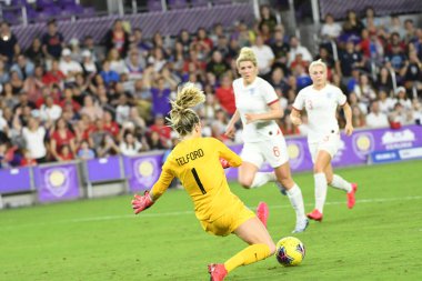 5 Mart 2020 'de Orlando Florida' daki Exploria Stadyumu 'nda düzenlenen 2020 SheBelieves Kupası' nda ABD - İngiltere Karşılaşması 