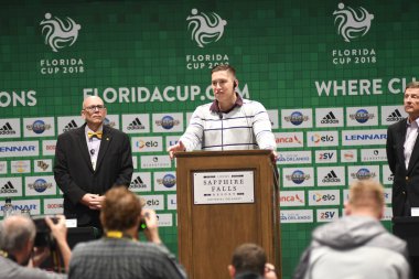 Basın Konferansı futbolcularının görüntüsü