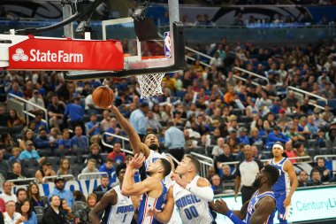 Orlando Magic 13 Ekim 2019 'da Florida, Orlando' daki Amway Center 'da Philadelphia 76ers' a ev sahipliği yaptı.. 