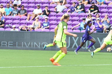 Orlando Pride 21 Temmuz 2018 'de Orlando Florida' daki Exploria Stadyumu 'nda Seattle Reign FC' ye ev sahipliği yapmaktadır. Fotoğraf: Marty Jean-Louis