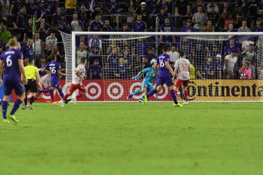 Orlando City 21 Temmuz 2019 tarihinde Florida, Orlando 'da Exploria Stadyumu' nda New York Red Bulls 'a ev sahipliği yaptı..