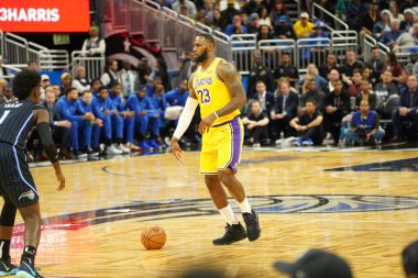 Orlando Magic 11 Aralık 2019 Çarşamba günü Orlando Forida 'daki Amway Center' da Los Angeles Lakers 'a ev sahipliği yaptı. Fotoğraf: Marty Jean-Louis