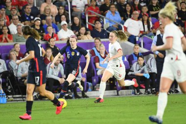 5 Mart 2020 'de Orlando Florida' daki Exploria Stadyumu 'nda düzenlenen 2020 SheBelieves Kupası' nda ABD - İngiltere Karşılaşması 