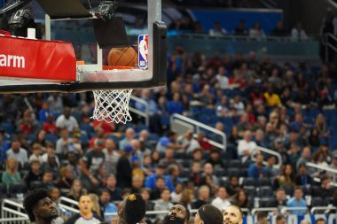 Orlando Magic, 13 Aralık 2019 Cuma günü Orlando, Florida 'daki Amway Center' da Houston Rockets 'a ev sahipliği yapıyor..