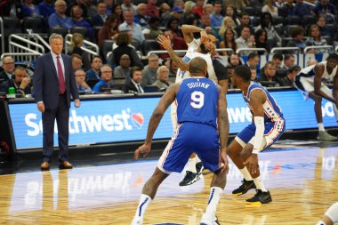 Orlando Magic, Philadelphia 76ers 'ı 13 Kasım 2019 Çarşamba günü Amway Center' da ağırlamaktadır. Fotoğraf: Marty Jean-Louis