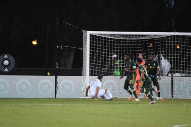 Los Angeles Galaksisi, 14 Temmuz 2020 'de Orlando Florida ABD' deki ESPN Vahşi Spor Dünyası 'nda düzenlenen MLS Sırt Turnuvası sırasında Portland Timbers ile karşı karşıya geldi..
