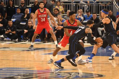 Orlando Magic 20 Mart 2019 Çarşamba günü Orlando Florida 'daki Amway Center' da Louisiana Pelikanlarına ev sahipliği yapıyor.. 