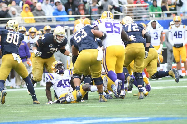 Notre Dame Twarz Lsu Podczas Citrus Bowl Camping World Stadium — Zdjęcie stockowe