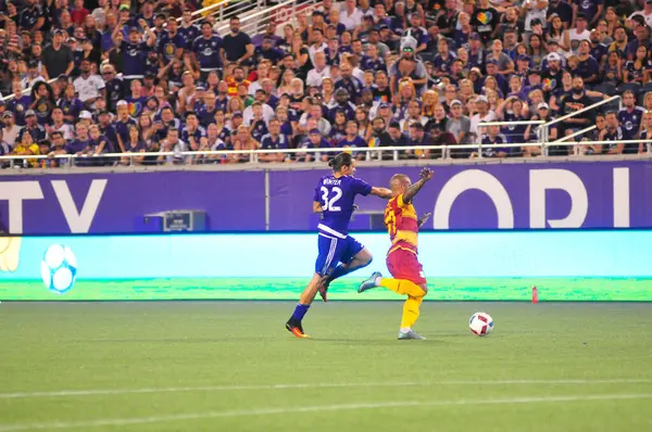 Orlando City Acoge Los Huelguistas Fort Lauderdale Camping World Stadium —  Fotos de Stock