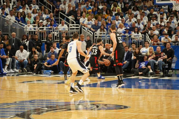 Orlando Magic Hosts Toronto Rapters Během Prvního Kola Play Nba — Stock fotografie