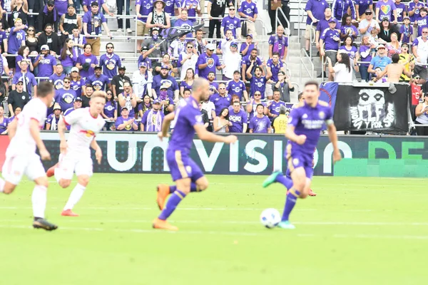 Orlando City, 31 Mart 2018 'de Orlando Florida' daki Exploria Stadyumu 'nda New York Red Bulls' a ev sahipliği yaptı..