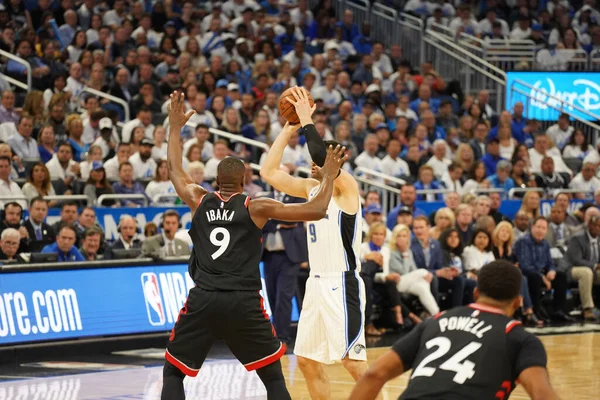 Orlando Magic Házigazdák Toronto Rapters Alatt Nba Rájátszás Forduló Amway — Stock Fotó