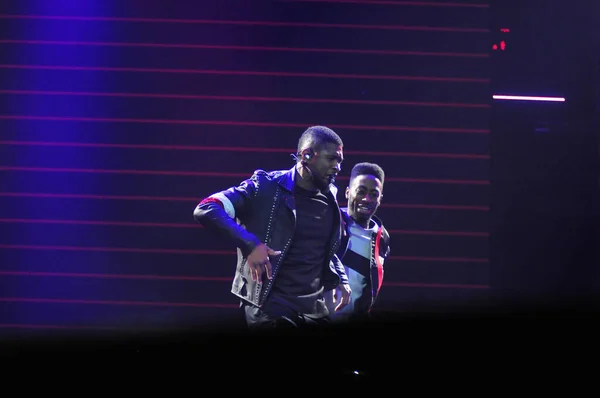 Cantante Usher Realiza Amway Center Orlando Florida Diciembre 2014 — Foto de Stock