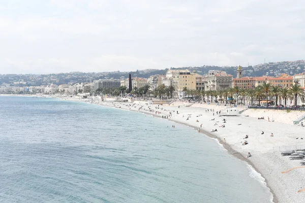 Hermosa Vista Aérea Costa Con Una Playa Ciudad — Foto de Stock