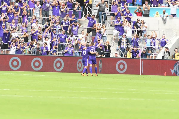 Orlando City Recebe New York Red Bulls Exploria Stadium Orlando — Fotografia de Stock