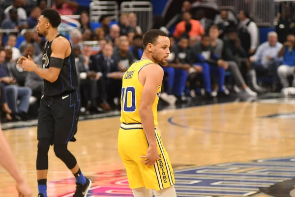 Orlando Magic Värd För Golden State Warriors Amway Center Orlando — Stockfoto