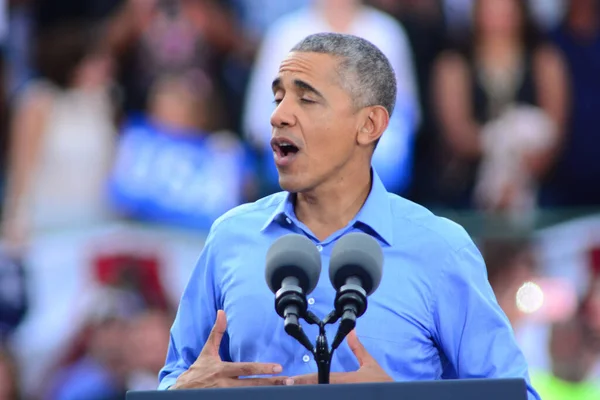 Presidente Barack Obama Fala Comício Campanha Estádio Osceola Heritage Park — Fotografia de Stock