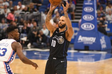 Orlando Magic, Philadelphia 76ers 'ı 25 Mart 2019' da Orlando Florida 'daki Amway Arena' da ağırlıyor..