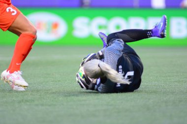 Orlando Pride sunucusu Houston Dash 23 Haziran 2016 'da Orlando Florida' daki Dünya Kampı Stadyumu 'nda..
