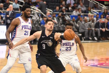 Orlando Magic, Philadelphia 76ers 'ı 25 Mart 2019' da Orlando Florida 'daki Amway Arena' da ağırlıyor..
