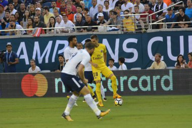 Paris Saint-Germain, Tottenham Hotspur 'a karşı 22 Temmuz 2017' de Orlando Florida 'daki Citrus Bowl' da. 