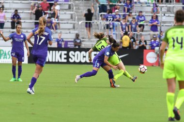 Orlando Pride 21 Temmuz 2018 'de Orlando Florida' daki Exploria Stadyumu 'nda Seattle Reign FC' ye ev sahipliği yapmaktadır. Fotoğraf: Marty Jean-Louis