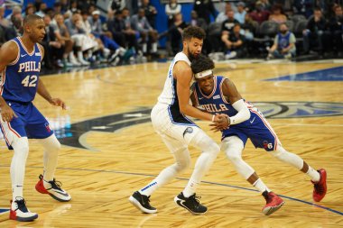Orlando Magic, Philadelphia 76ers 'ı 13 Kasım 2019 Çarşamba günü Amway Center' da ağırlamaktadır. Fotoğraf: Marty Jean-Louis