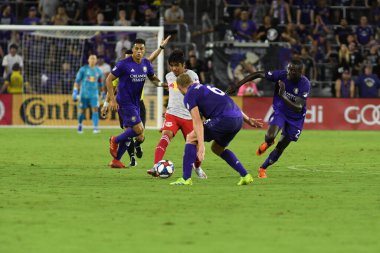 Orlando City 21 Temmuz 2019 tarihinde Florida, Orlando 'da Exploria Stadyumu' nda New York Red Bulls 'a ev sahipliği yaptı..
